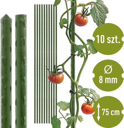 Bioogród Plantensteun - gecoat staal, 0,75 m, 8 mm, 10 stuks