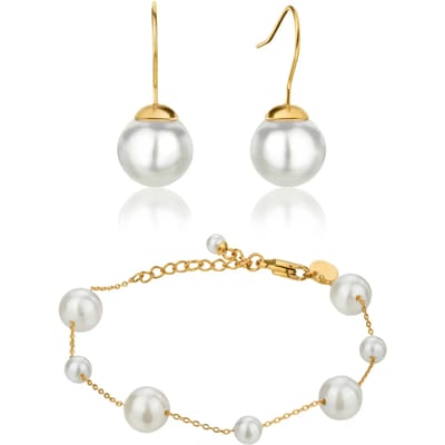 Damesarmband en oorbellen Isabella Ford Linda Pearl