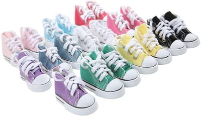 Dailygoods- Sneakers Poppen - Antislip - Diverse Kleuren - 3,0 Inch - Geschikt voor 16 Inch Salonpoppen - Duurzaam Materiaal - Poppen Schoenen
