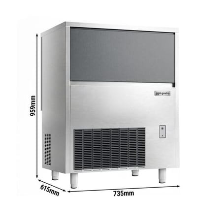 GGM Gastro Eiswürfelbereiter Premium PLUS - Würfel - 70 kg/24h - ink. Vorratsbehälter: 40 kg