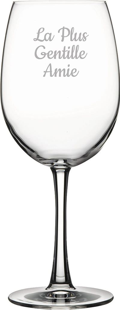 Rode wijnglas gegraveerd - 58cl - La Plus Gentille Amie