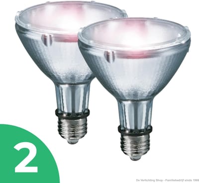 Trixline CDM-R Halogeenlamp E27 - 35W - Koel Wit Licht (4200K) - 1950 lm - 5 jaar - Niet Dimbaar - 2 stuks - PAR20 - 30D