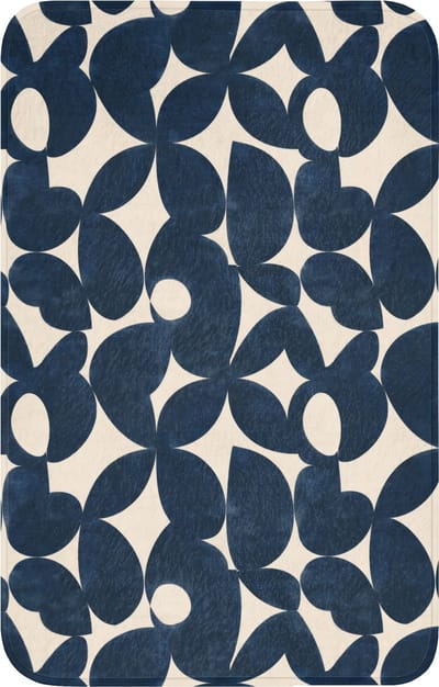 WC mat 50x80 cm - Antislip - Modern - Geometrisch - Blauw - Toiletmat - Vloermat - Douchemat - Toilet tapijt - Toiletmatten