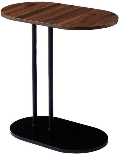 Ceruzo Bijzettafel – Bruin Zwart – 58x34xH60 cm – Stevig - Metaal MDF – 4.15 kg
