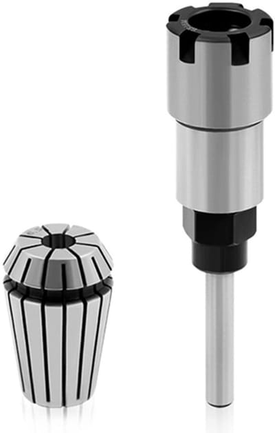 Allecto - 1/4 Schacht Router Spantang - Adapter voor Freesmachine - Staal - 6,5mm ER16 Collet - Precisie en Duurzaamheid - Geschikt voor Router Ond...