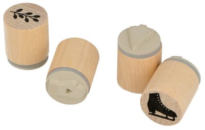 Houten stempels handschoen 2 cm - Artemio