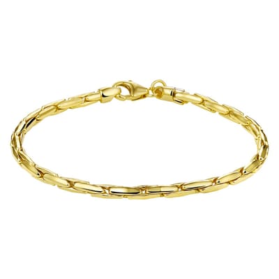 Armband Cardano 3,0 Mm 19 Cm Zilgold (Geelgoud Met Zilverkern)