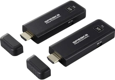 SpeaKa Professional SP-TR-450 Draadloze HDMI-set 50 m 2.4 GHz, 5 GHz 3840 x 2160 Pixel Geïntegreerde LED-weergave