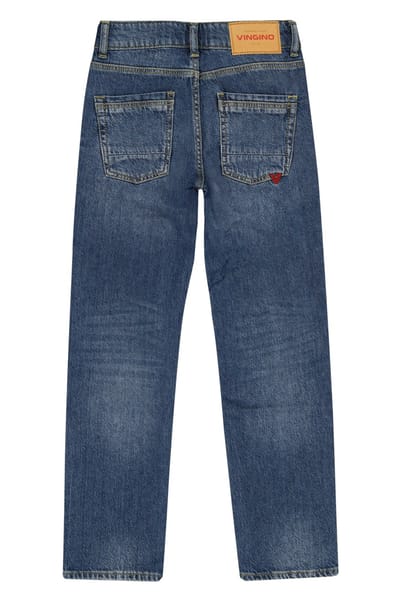 Vingino Boys Bruno Jeans Mid Blue Stone Maat: 2 | Spijkerbroeken Outlet | Unisex | Blauw