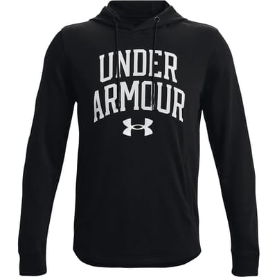 Under Armour Rivaliserende Terry Logo Crew-Zwart / / Onyx Wit