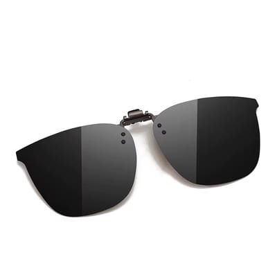 Loud and Clear® Clip On Zonnebril - Cat Eye - Overzet - Opzet - Heren - Dames - Zwart - Gepolariseerd - 135x55mm