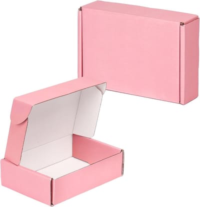 Verzenddozen Roze - Verpakdozen Kleine Bedrijven - Kleine Artikelen Verzenden - Drielaags Golfkarton - 6x4x1.6 Inch - 30 Stuks - Roze