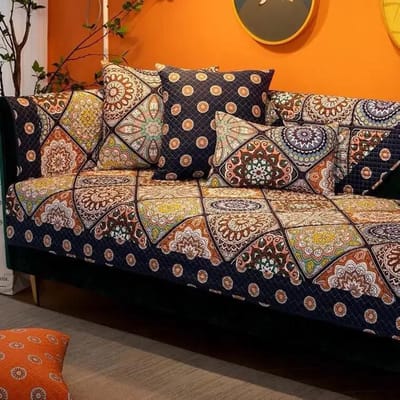 Moderne Modieuze Bankkussen Woonkamer Gewassen Katoen Antislip Bankhoes Huis Bank Rugleuning Armleuning Beschermhoes Handdoek 70x70cm 1pcs