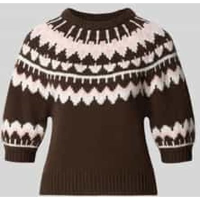 regular fit trui in brei-look model 'Jacquard'