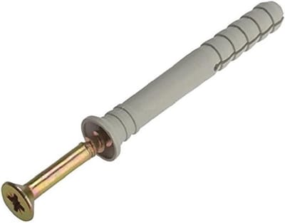 Nylon Pluggen - Hamer Bevestiging - Zware Bevestigingen - Zelfnivellerend - M8 x 100 mm - Wit