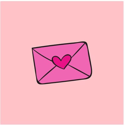 Tegeltje met tekst - Keramisch tegeltje – Envelop met hart – 10×10 cm