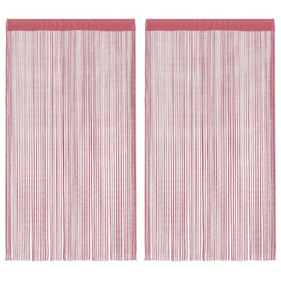 vidaXL - Koordgordijnen - 2 - st - 140x250 - cm - roze
