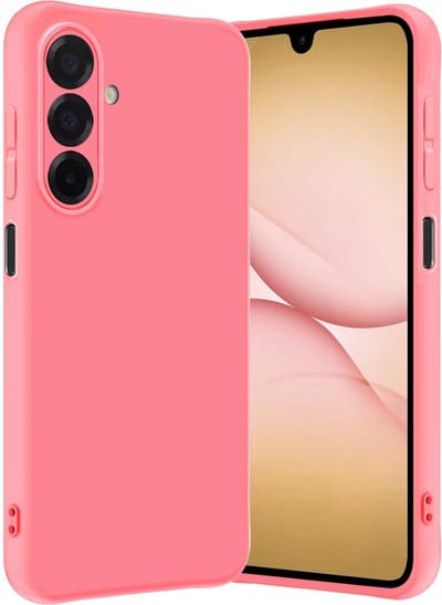 Hoes - Geschikt voor Samsung Galaxy A17 - Sterk & Shockproof - Hoesje Cover - Siliconen Case - Lichtroze