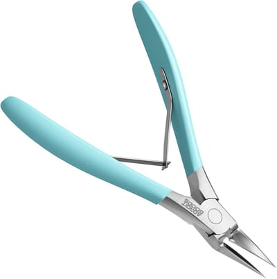 AdroitGoods Ultra-Precision 0.1 cm Nagelgroeve Knipper – Professionele RVS Ingroeiende-Nageltang met Extra Smalle Punt, Verlengde Snijkop, Veilige Anti-Slip Handgreep & Hygiënisch Ontwerp voor Tenen en Vingernagel - Blauw