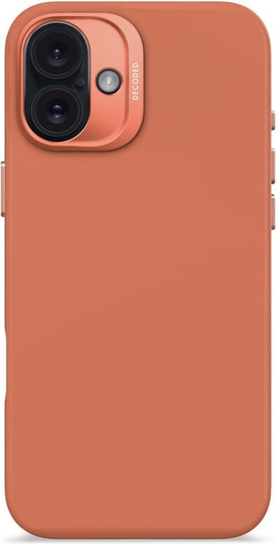 DECODED Siliconen Hoesje Geschikt voor iPhone 16 Plus - Premium Soft-Touch Materiaal - Antibacteriële Coating - Geschikt voor MagSafe - Sand Stone Roze