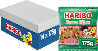 Haribo Zouten Rijen - snoep salmiak met fruitsmaak - 14 x 175g