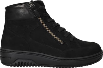 Hartjes - 172.1708/21 - Hoge sneakersVeterlaarzenDames veterschoenenDames sneakersHalf-hoge schoenen - Kleur: Zwart - Maat: 39