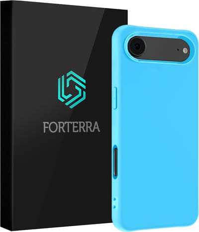 Hoesje Geschikt voor Apple iPhone Air - Sterk & Shockproof - Siliconen Case - Hoes Cover - Lichtblauw