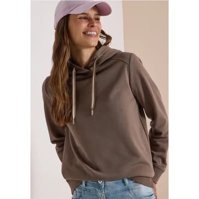 Effen sweatshirt met capuchon