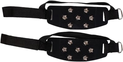 Schoenspikes - IJskrampons Antislip - Veilig Lopen - Met Klittenband - Maat 35-43 - Zwart
