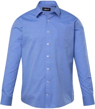 Men Plus - Heren - Zakelijk overhemd lange mouwen EasyCare kentkraag comfort fit - Lichtblauw - Maat 3XL