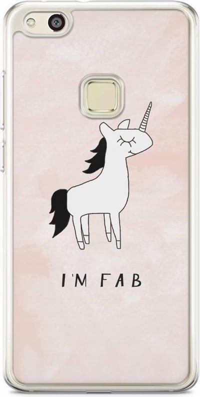 Casimoda® hoesje - Geschikt voor Huawei P10 Lite - I'm Fab - Siliconen/TPU - Soft Case - Roze - Tekst