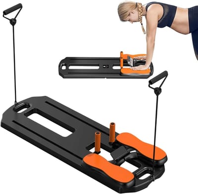 Pilates Board - Thuis Reformer - Spier Training - Draagbaar Opvouwbaar - 51x37.5x12.5 cm - Zwart
