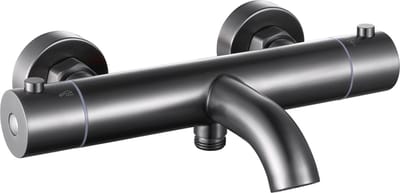 Thermostatische opbouw badkraan Gun metal