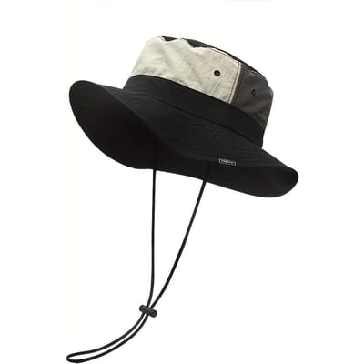 Chapeau Bob Anti-UV à Séchage Rapide, Casquette d'Été Respirante pour Hommes et Femmes, Chapeau pour Activités Extérieures, Chapeau à Sangle Réglable black