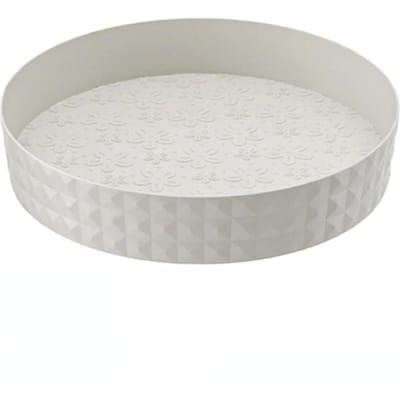 Étagère à épices de rangement de cuisine, 1 pièce, Table rotative à 360 degrés, plateau organisateur, bouteille d'assaisonnement, assiette, organisateur de cosmétiques blanc