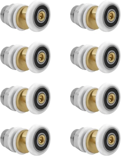 Verstelbare Douchedeur Wielen 25mm - Accessoires voor Douchecabine, Glijdende Deuren en Vervangingsonderdelen - 8 Stuks Hoogwaardige Deurkasten