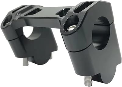 Stuurverhoger Motor - Verstelbare Klemmen - Comfortabel Rijden - CNC Aluminium Constructie - Zilver