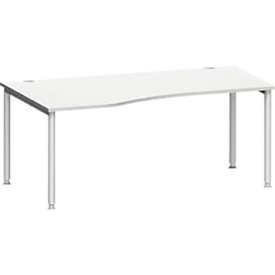 Schäfer Shop  Genius Bureautafel in vrije vorm MODENA FLEX, aanbouw links B 1800 mm, lichtgrijs