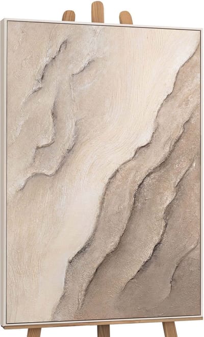 Canvas schilderij handgeschilderd traces of time abstract – YS-Art Gallery – Luxe wanddecoratie voor woonkamer – Modern schilderij voor slaapkamer en hal