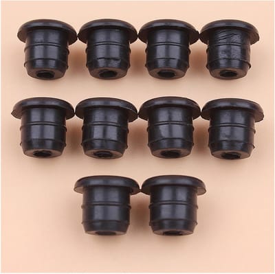 Kettingzaag Onderdelen - Bescherming Rubber - Kettingzaag Onderhoud - Set van 10 stuks - 25cc - Zwart