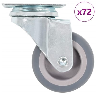 vidaXL - 72 - st - Zwenkwielen - 50 - mm