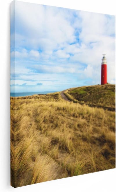 Artaza Canvas Schilderij Duinen Texel - 30x40 cm - Klein - Wanddecoratie Zee - Muurdecoratie Strand - Kamer Accessoires