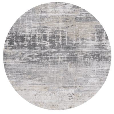 Wasbaar Binnen & Buiten Vloerkleed - 240 x 240 cm - Louis De Poortere Streaks Coney Grey - Laagpolig Tapijt - Gerecycled PET - Made in Belgium - Circulair
