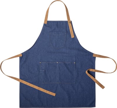 Keukenschort - Schort - BBQ schort - Kookschort - 80 x 68 cm - Denim - Katoen - Blauw