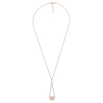 Orphelia ZH-7276/RG - CHAIN WITH PENDANT DROP PLATED ZIRCONIUM - 925 silver - cubic zirkonia -  45 cm