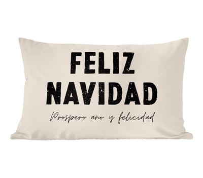Sierkussens - Kussentjes Woonkamer - 60x40 cm - Kerst - Quotes - Feliz navidad - Kerstmis - Feestdagen