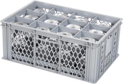 Glazenkrat - voor 12 glazen - max. glashoogte 222 mm - max. Ø 116mm