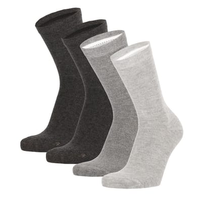 Morethansocks - Bamboe Kindersokken Basic - 4-Pak - Maat 23 t/m 38 - Naadloos - Kindersokken jongens - Kindersokken meisjes