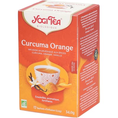 Yogi Tea Curcuma / Turmeric Orange Bio - Biologische Kruidenthee met Kurkuma, Sinaasappel en Vanille voor Een Verfrissende en Kruidige Thee-ervaring