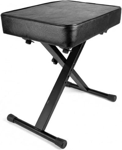 RONN® Pianokruk – Pianobank Met Gevoerde Zitting – Piano Kruk – Zwart - ‎32cm x 44cm x 53cm